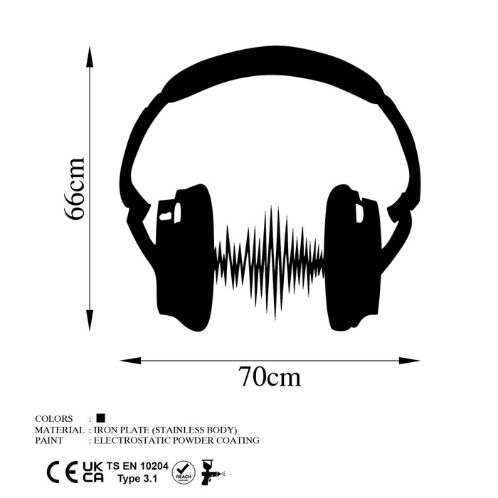 Wallity Just Music Accesorio de Pared Decorativo Negro